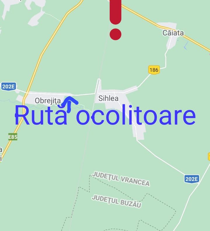 ATENȚIE, ȘOFERI - circulația pe DN2N, în afara localității Dumbrăveni, către Căiata, va fi oprită. Vezi rutele ocolitoare