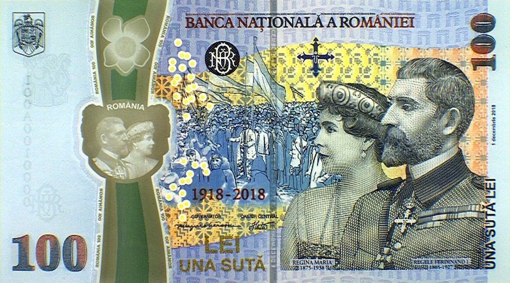 Bancnota-Regele-Ferdinand-Regina-Maria-BNR-1-decembrie-2018-avers
