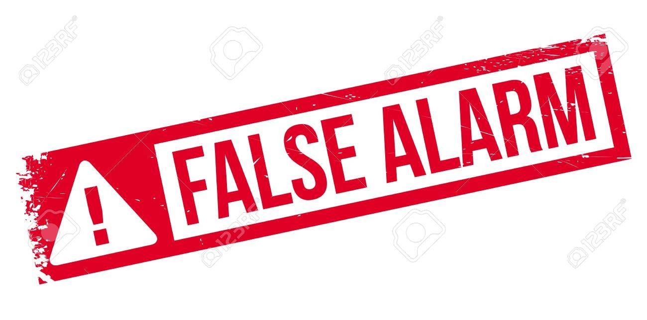 False Alarm rubber stamp