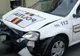 Mașină de Poliție care ducea două femei la audieri, lovită în intersecția de la Big Focșani
