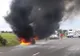 Un autoturism a luat foc pe E85