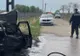 ULTIMA ORĂ Un autoturism a luat foc, la Panciu, după ce s-a izbit de un stâlp. Șoferița a fost transportată la spital