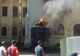 FOTO   Un muncitor cu flexul a declanșat incendiul de la sediul vechi al Primăriei Focșani