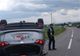 Accident cu trei autoturisme și un tir, pe "Drumul morții" - E85. O mașină s-a răsturnat